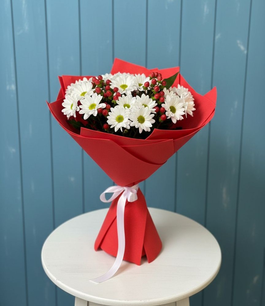 Букет цветов из: Хризантемы в Долаково