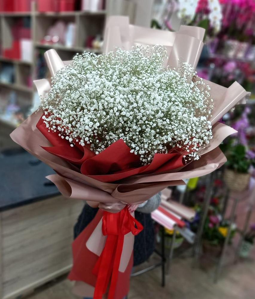 Букет Белые хлопья в Долаково Букет цветов из: Гипсофила в Долаково