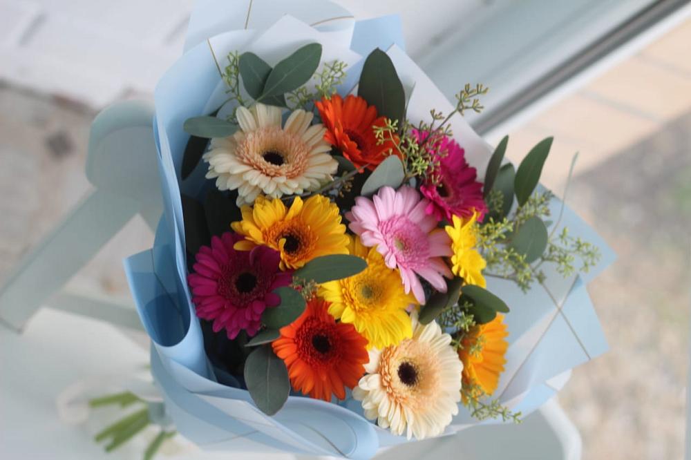 Букет цветов из: Герберы в Долаково