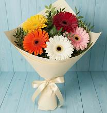 Букет цветов из:  Герберы в Долаково