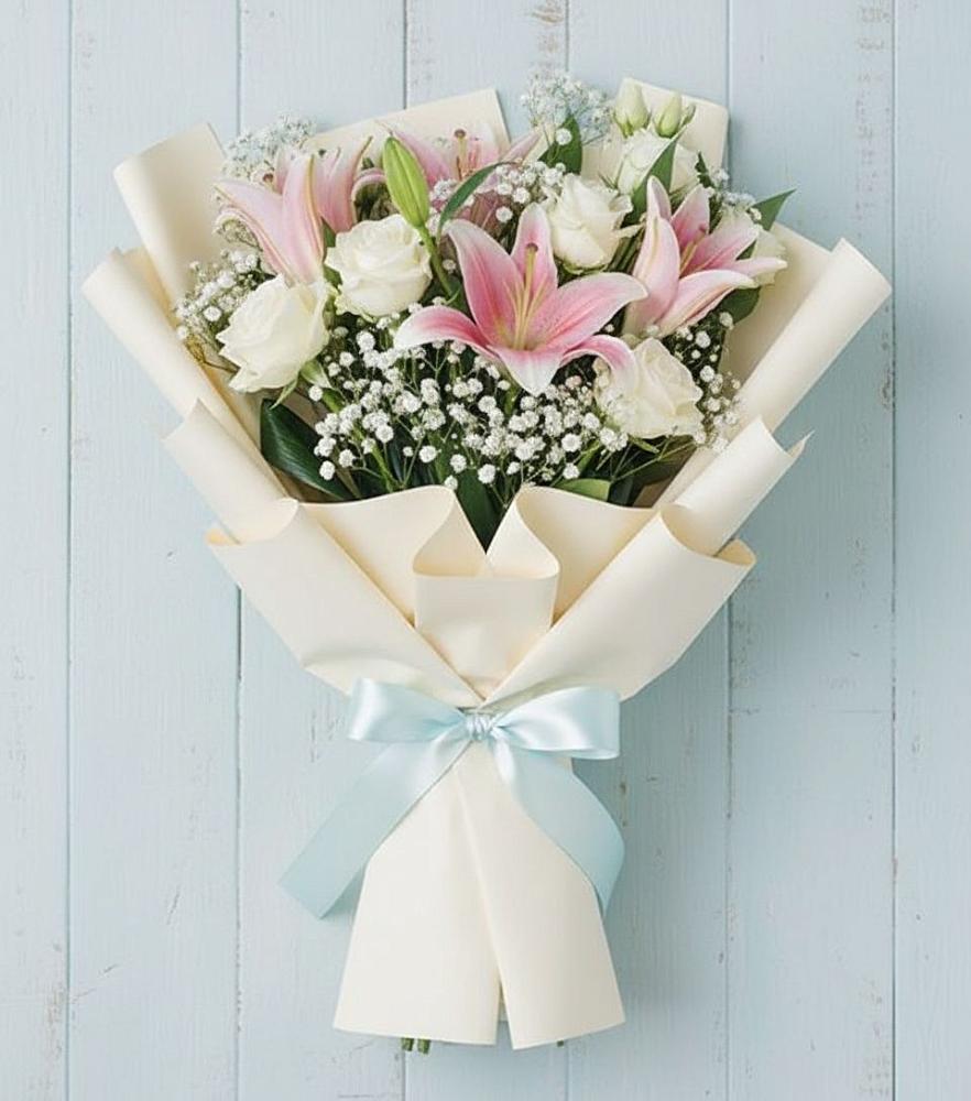 Букет цветов из: Лилии в Долаково