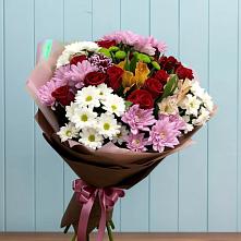 Букет цветов из:  Розы, Хризантемы и Альстромерии в Долаково